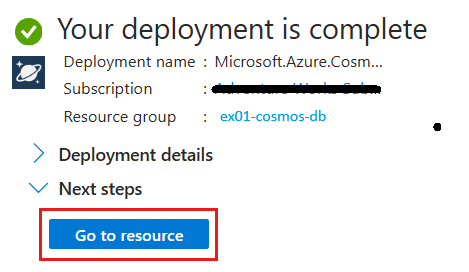 Deployment complete panel